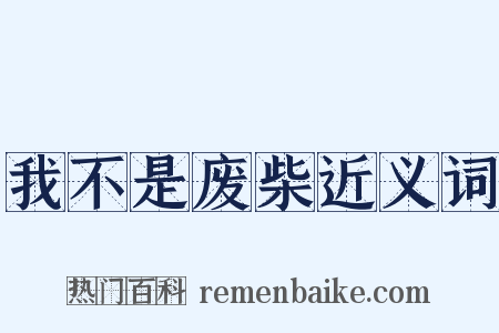 我不是废柴近义词是什么意思的图片